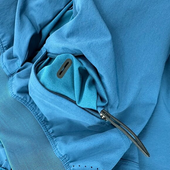 Lululemon Mens Blue Zipper Pocket & Drawstring Waist Athletic Shorts Size L - Picture 7 of 11